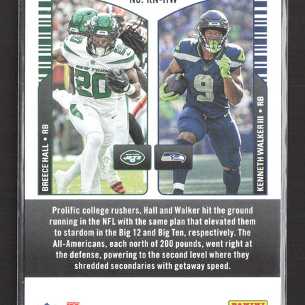 2023 Panini Contenders Round Numbers Breece Hall Kenneth Walker III #RN-HW