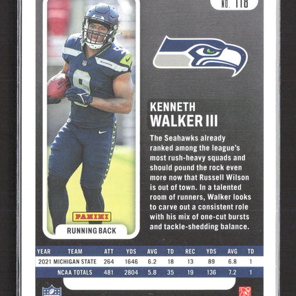 2022 Panini Absolute Football Kenneth Walker III #118 RC