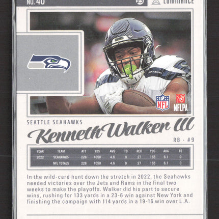 2023 Panini Luminance Football Kenneth Walker III #40 242/250