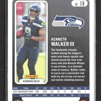 2022 Panini Absolute Football Kenneth Walker III #118 RC