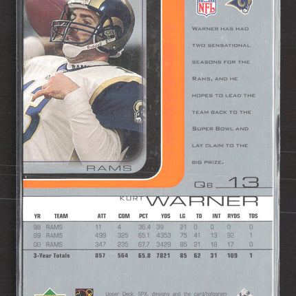 2001 Upper Deck SPx Kurt Warner #72
