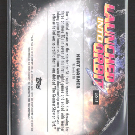 2024 Topps Chrome Launched Into Orbit Kurt Warner #LIO-13