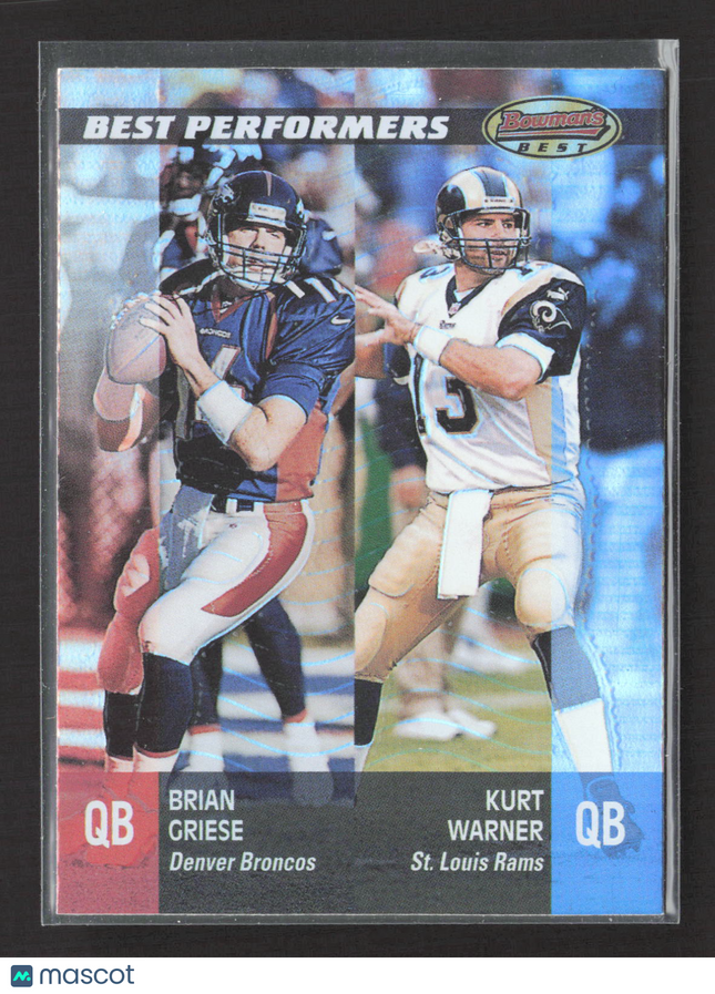 2001 Topps Bowman's Best Best Performers Kurt Warner Brian Griese #98