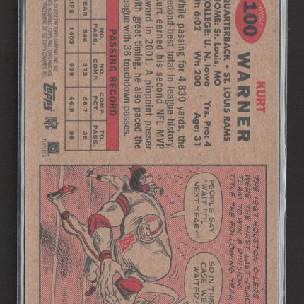 2002 Topps Heritage Kurt Warner #100