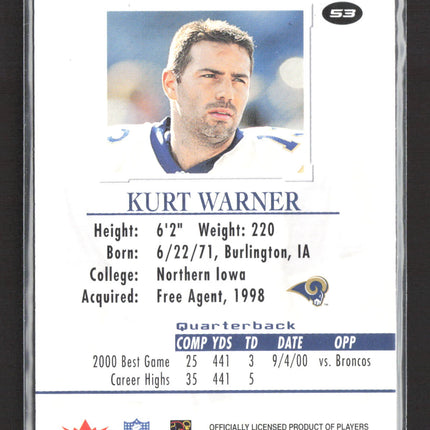 2001 Fleer Authority Kurt Warner #53