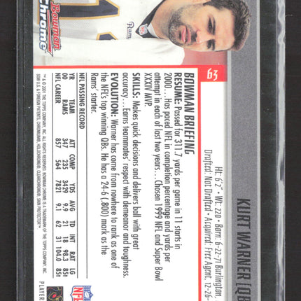2001 Bowman Chrome Kurt Warner #63