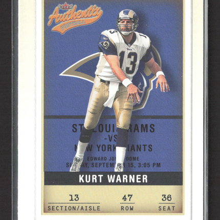2002 Fleer Authentix Kurt Warner #47