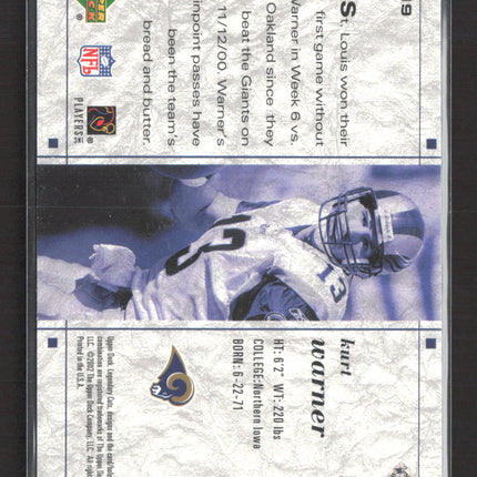2002 Upper Deck SP Legendary Cuts Road to Immortality Kurt Warner #119 257/800
