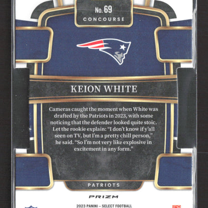 2024 Panini Select Concourse Keion White #69 Red White and Blue RC