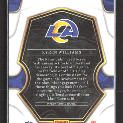 2023 Panini Select Premier Level Kyren Williams #159 Blue RC