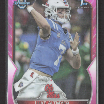 2022 Bowman University Luke Altmyer #43 Pink