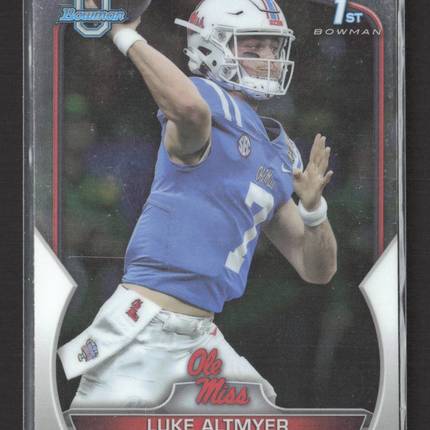 2022 Topps Bowman University Luke Altmyer #43 1st Bowman