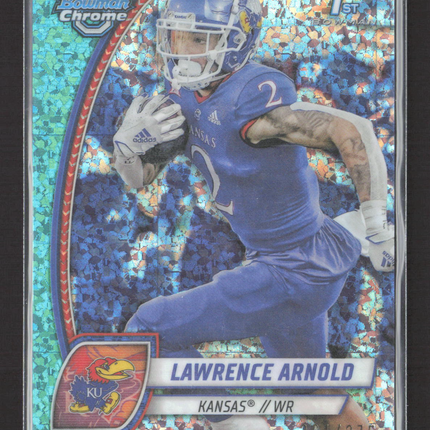 2024 Bowman Chrome University Lawrence Arnold #120 Aqua Shimmer Refractor /275