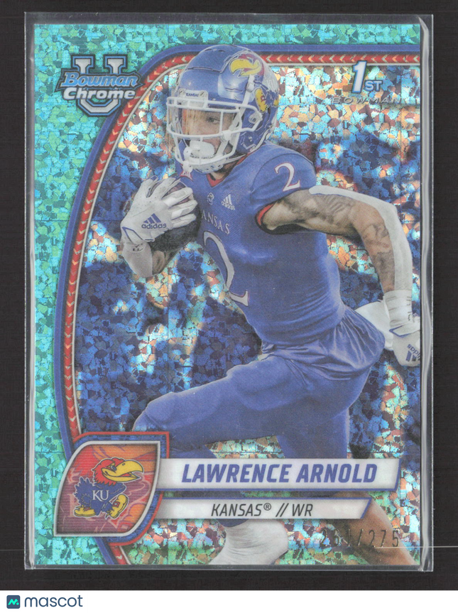 2024 Bowman Chrome University Lawrence Arnold #120 Aqua Shimmer Refractor /275