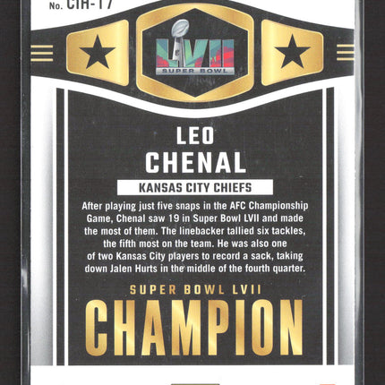 2023 Panini Donruss Champ Is Here Leo Chenal #CIH-17