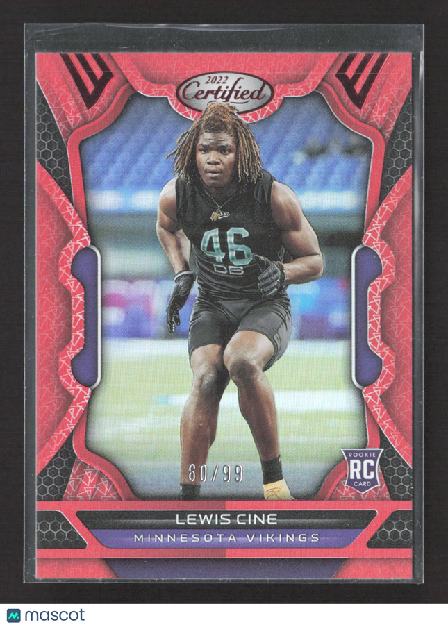 2022 Panini Certified Lewis Cine #157 Red 60/99 RC