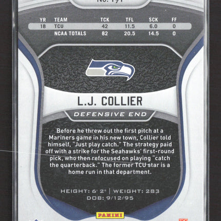 2019 Panini Certified L.J. Collier #191 RC 177/399