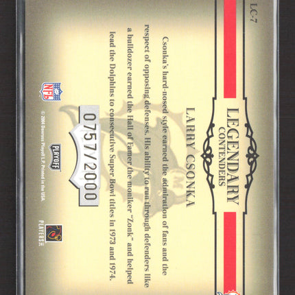 2004 Playoff Contenders Legendary Contenders Larry Csonka #LC-7 0757/2000