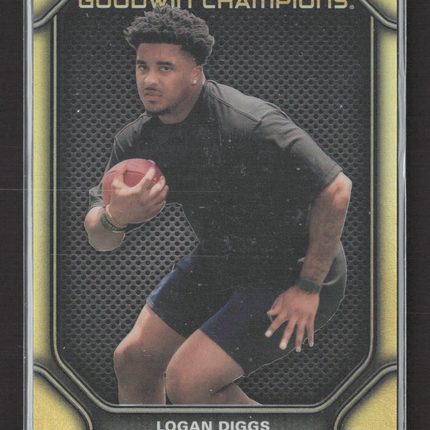 2024 Upper Deck Goodwin Champions Logan Diggs #P62 Black and Gold 15/50
