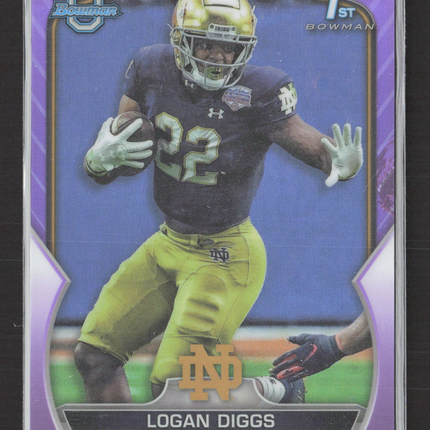 2022 Bowman University Logan Diggs #38 Purple 1st Bowman /399