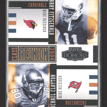 2005 Playoff Honors Class Reunion Larry Fitzgerald Michael Clayton #CR-26