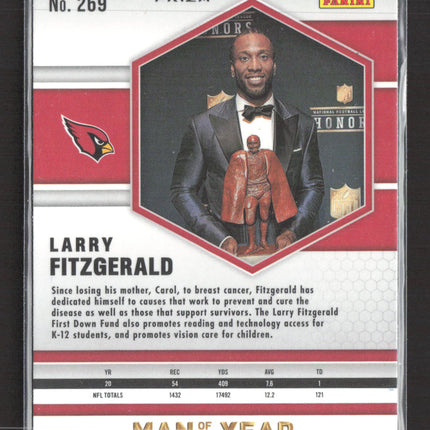 2021 Panini Mosaic Blue Reactive Larry Fitzgerald #269