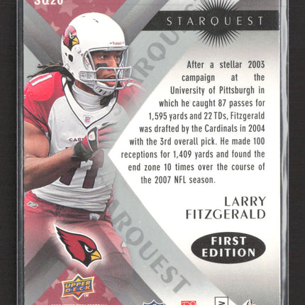 2008 Upper Deck StarQuest Larry Fitzgerald #SQ20 First Edition
