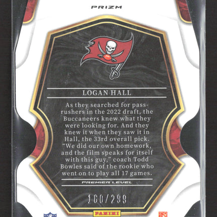 2023 Panini Select Prizm Logan Hall #193 Green RC 160/299