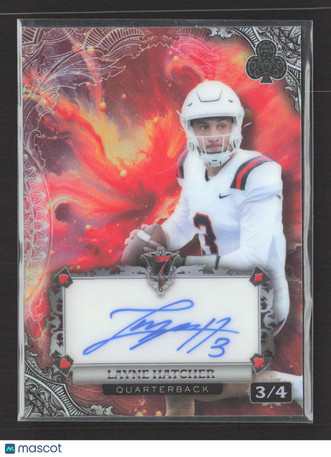 2024 Wild Card 7 Card Studs Layne Hatcher #AC7CG-LH Red Nebula 3/4 Auto