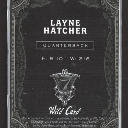 2024 Wild Card 7 Card Studs Layne Hatcher #AC7CG-LH Red Nebula 3/4 Auto