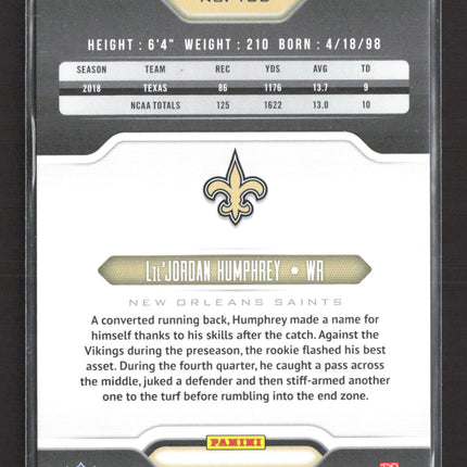 2019 Panini Playbook Lil'Jordan Humphrey #186 RC 47/49