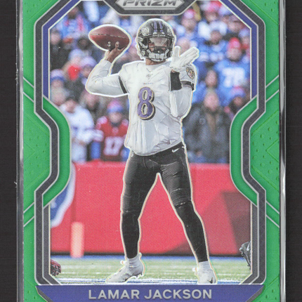 2020 Panini Prizm Lamar Jackson #37 Green