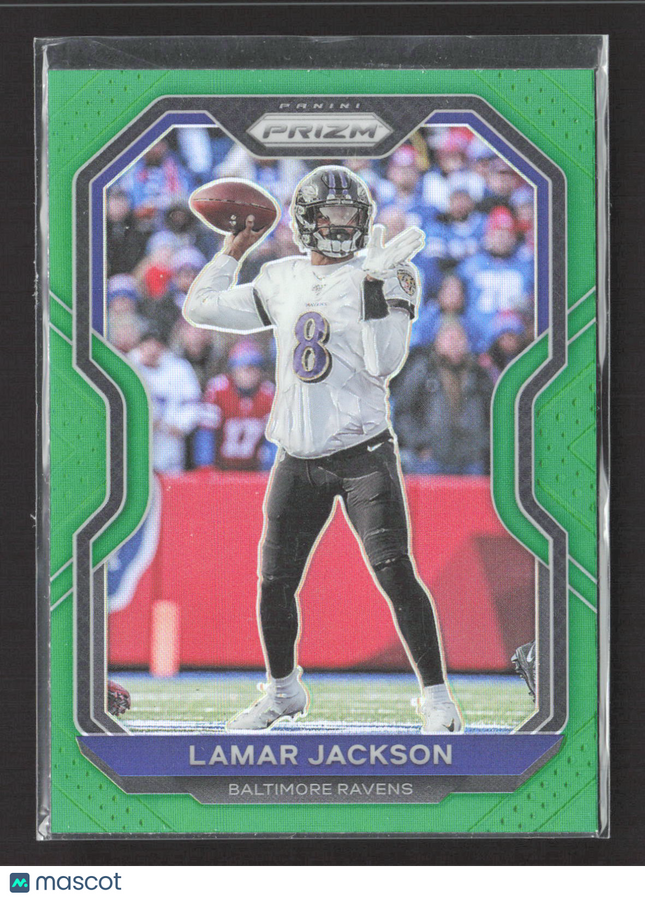 2020 Panini Prizm Lamar Jackson #37 Green