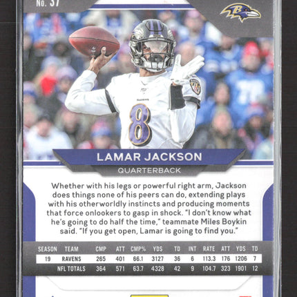 2020 Panini Prizm Lamar Jackson #37 Silver