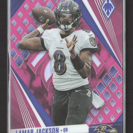 2023 Panini Phoenix Lamar Jackson #12 Pink /175