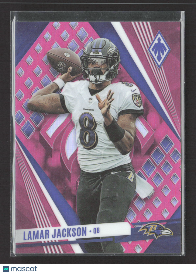 2023 Panini Phoenix Lamar Jackson #12 Pink /175