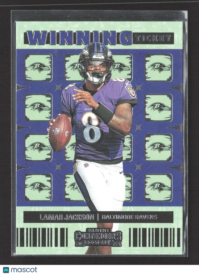 2023 Panini Contenders Winning Ticket Lamar Jackson #WT-LJA