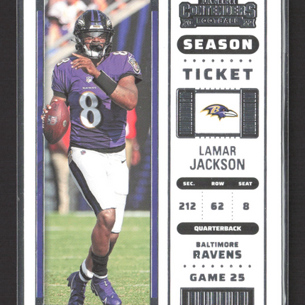 2023 Panini Contenders Football Season Ticket Lamar Jackson #5