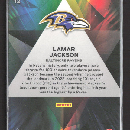 2023 Panini Prizm Prizmatic Lamar Jackson #12