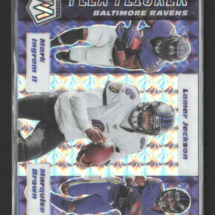 2020 Panini Mosaic Prizm Mark Ingram II Lamar Jackson Marquise Brown #FF2