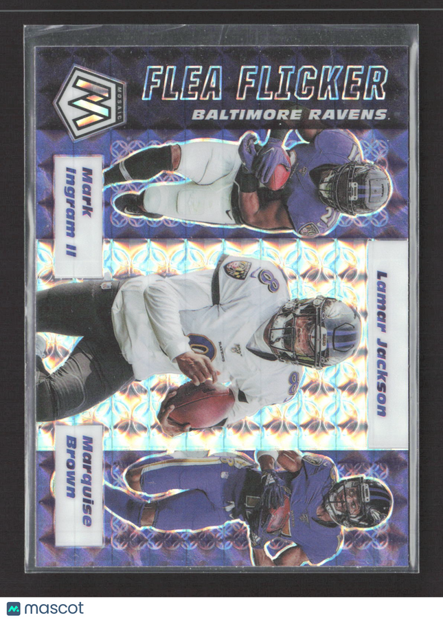 2020 Panini Mosaic Prizm Mark Ingram II Lamar Jackson Marquise Brown #FF2