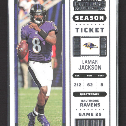 2023 Panini Contenders Football Lamar Jackson #5 Season Ticket
