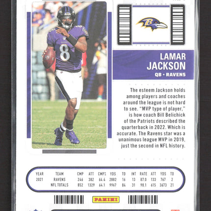 2022 Panini Contenders Football Lamar Jackson #5