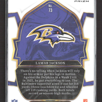 2023 Panini Select Prizm Concourse Lamar Jackson #73