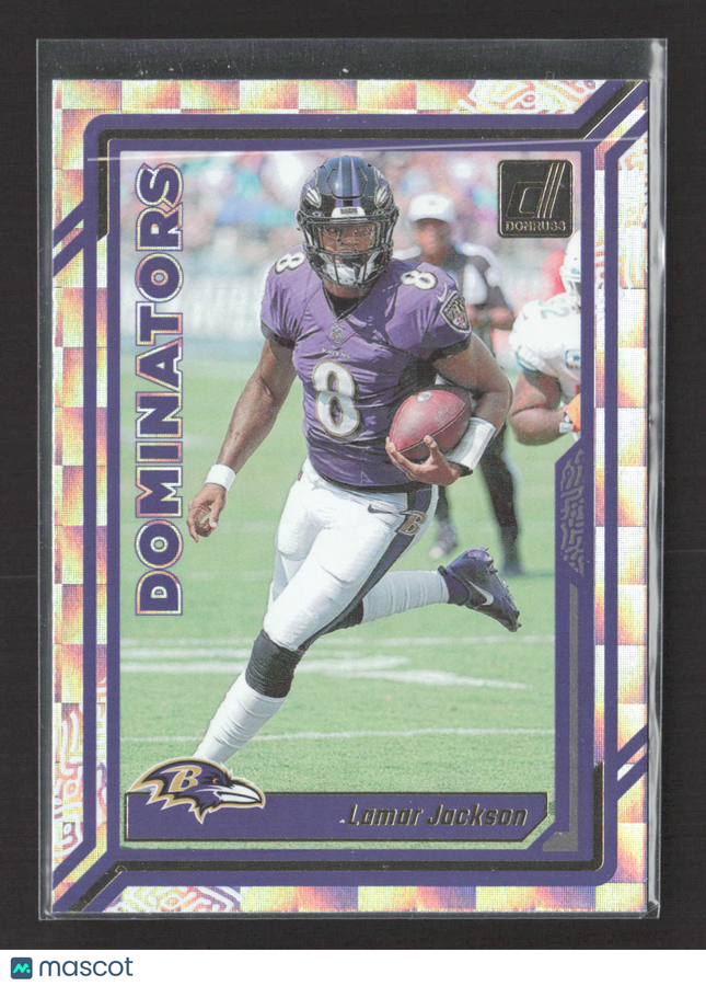 2023 Panini Donruss Dominators Lamar Jackson #D-11 Purple