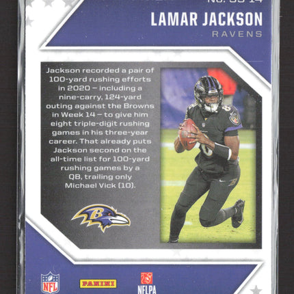 2021 Panini Rookies & Stars Prizm Star Studded Lamar Jackson #SS-14