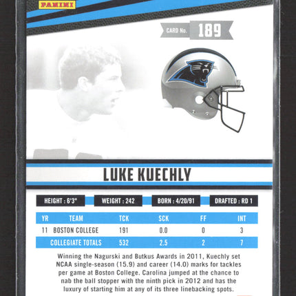 2012 Panini Rookies & Stars Luke Kuechly #189