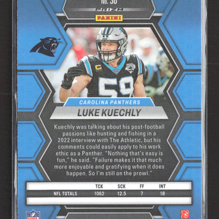 2023 Panini Prizm Mosaic Luke Kuechly #30 Blue
