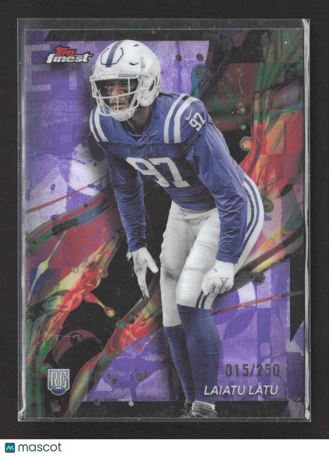 2024 Topps Finest Laiatu Latu #58 Purple RC 015/250