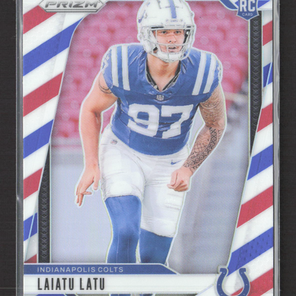 2024 Panini Prizm Laiatu Latu #366 Red White Blue RC